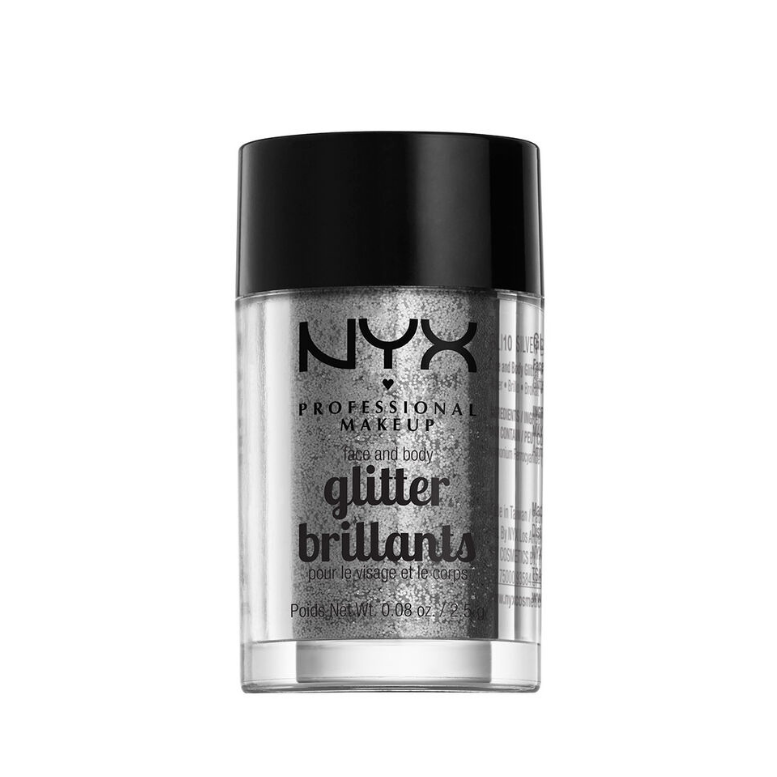 NYX Face & Body Glitter: Silver